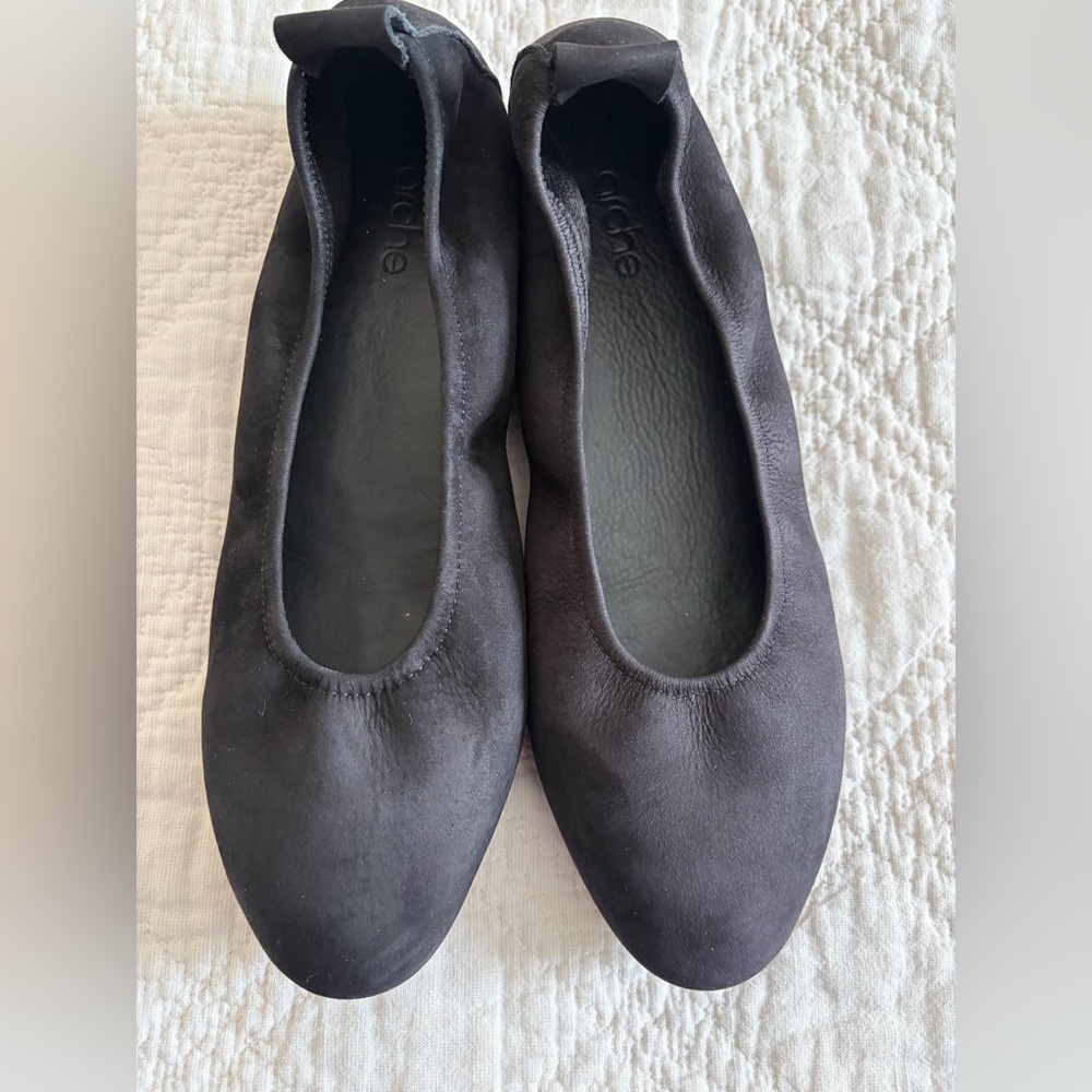 Arche Women's Black Ballet Flats (EUR39/US8.5)